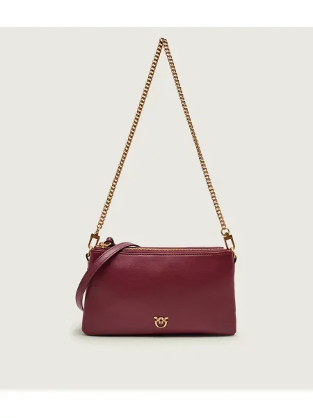 Pinko De piele geantă pe umăr Double Mini