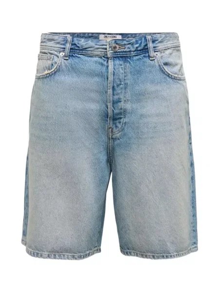 Pantaloni scurți din denim Only&sons|man albastru