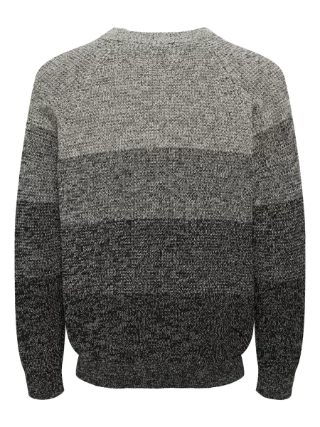 Only & Sons Sveter ONSBirk tmavosivá / melírovaná sivá