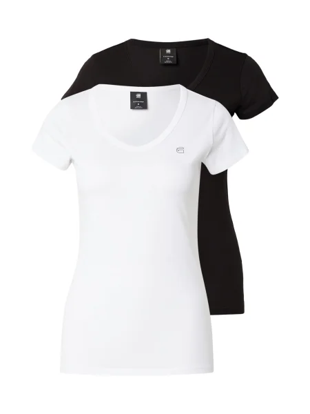 G-STAR Tricou negru alb