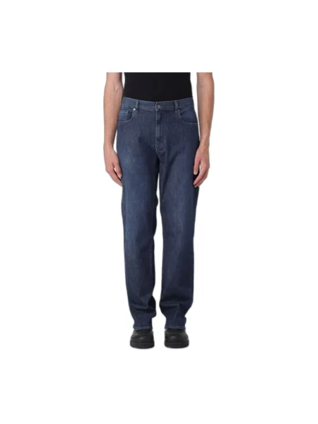 Jeansy Emporio Armani ze stretchu niebieskie