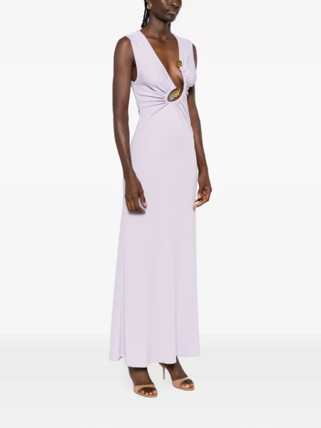 Rochie maxi Christopher Esber fără mâneci violet