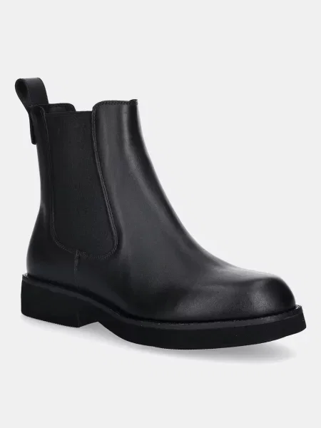 BOSS ghete chelsea de piele Eleri cu plat negru