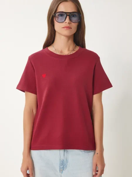 Happiness İstanbul Tricou / burgundy roșu