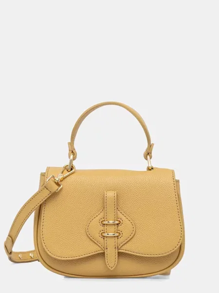 Coccinelle geantă crossbody pentru femei din piele galben