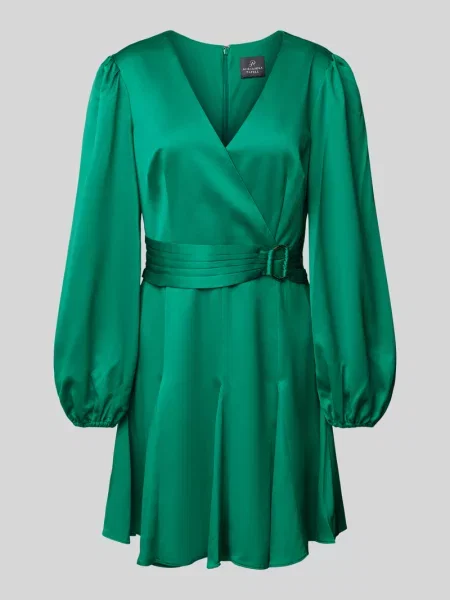 Sukienka koktajlowa z bufiastymi rękawami Adrianna Papell