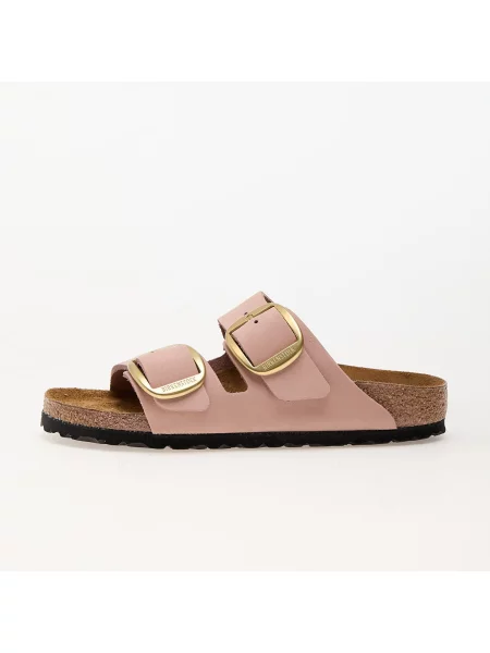 Шкіряні кросівки Birkenstock з пряжкою без кісточок рожеві