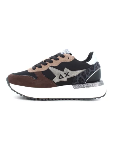 Sneakersy Sun68 zamszowe czarne