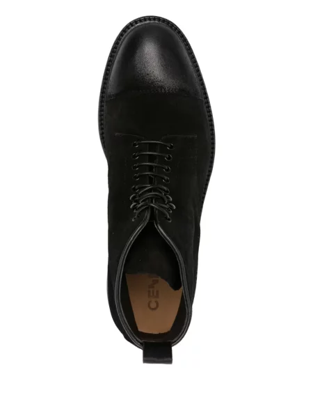 Botine Cenere Gb cu șireturi din dantelă negru