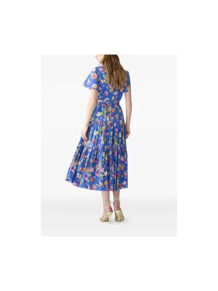 Sukienka midi Carolina Herrera z falbankami