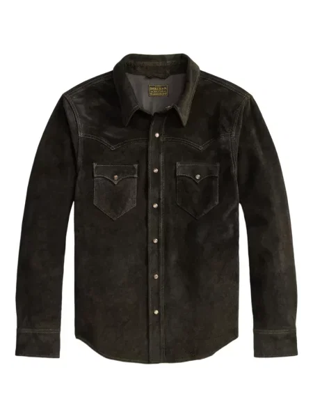 Geanta de piele Ralph Lauren Rrl negru
