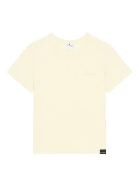 Tricou Courreges cu broderie galben
