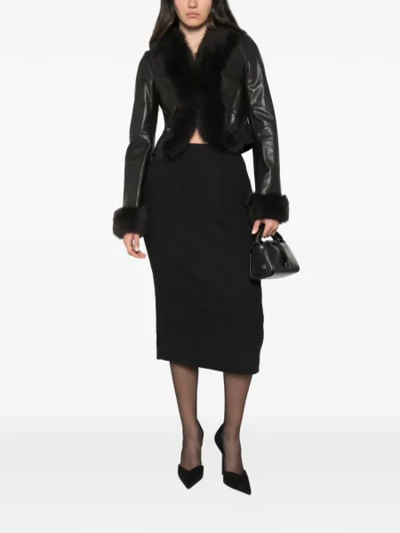 Fustă tip creion Dolce & Gabbana tricotate negru