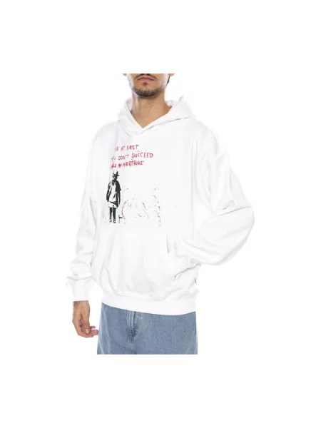 Bluza z kapturem Only & Sons z kapturem z nadrukiem biała