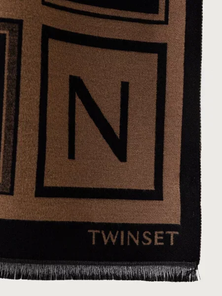 Twinset șal pentru femei negru