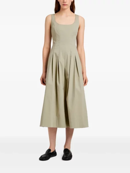 Rochie midi Proenza Schouler White Label plisată până la genunchi de costum alb
