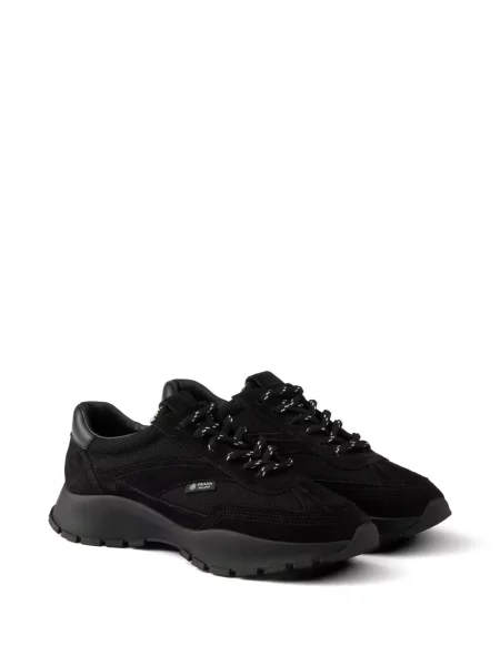 Sneakerși Prada din piele de căprioară negru