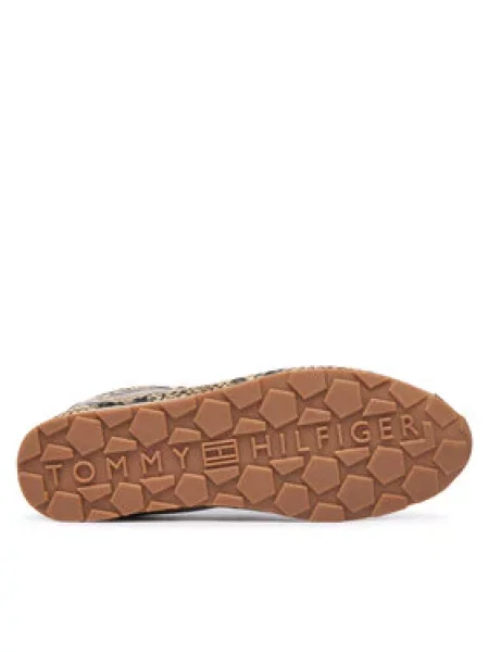 Tommy Hilfiger Superge Bella Sneaker Snake Rjava bež
