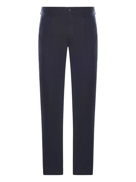 Плисирани chino панталони Incotex синьо