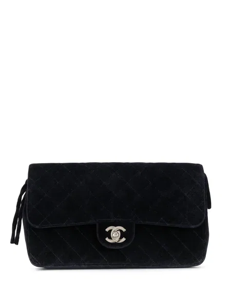 Prošívaný diamant batoh Chanel Pre-owned fialový