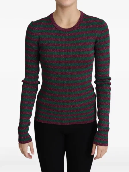 Pulover Dolce & Gabbana cu dungi verde
