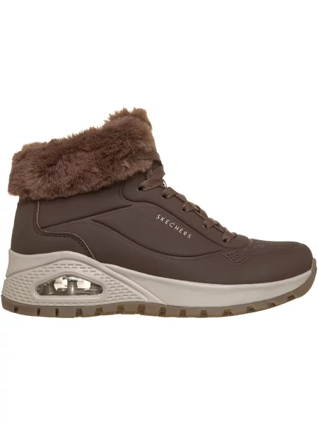 Členkové topánky Skechers hnedá
