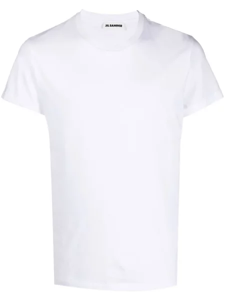 Tricou Jil Sander cu decolteu rotund alb
