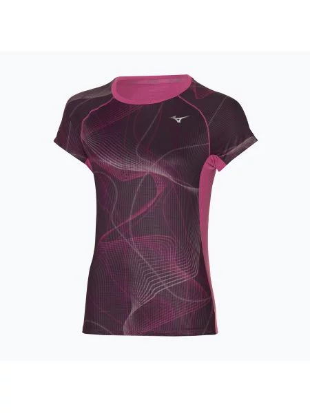 Koszulka do biegania Mizuno Aero Tee gape wine