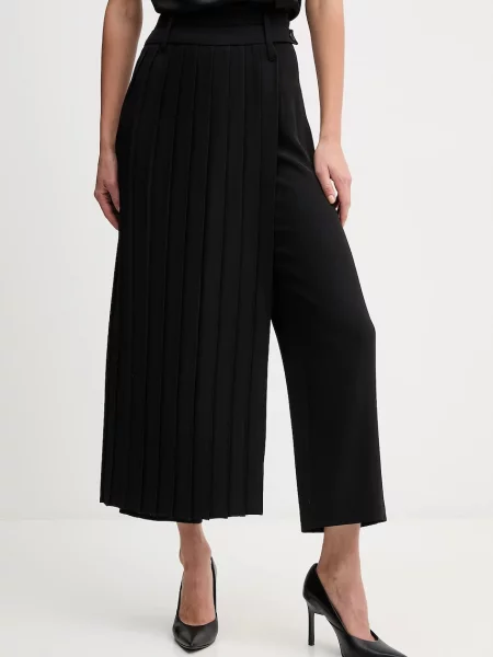 Sandro Ferrone fustă pantaloni drept medium waist negru