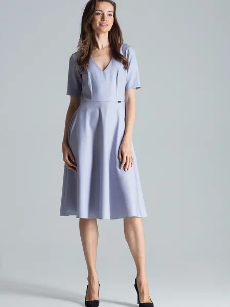 Midi obleka Figl siva