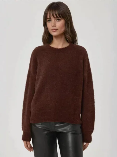 Hiccup Svetr Pullover tmavě hnědá