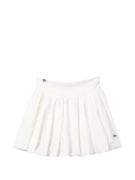Fusta mini Apee™ By *a Bathing Ape® cu petice alb