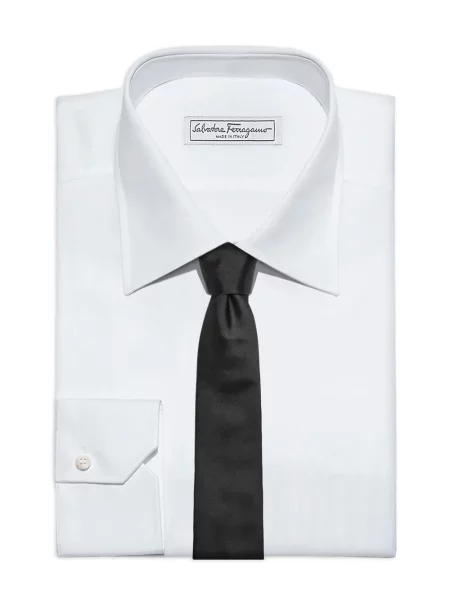 Cravată Ferragamo de mătase negru