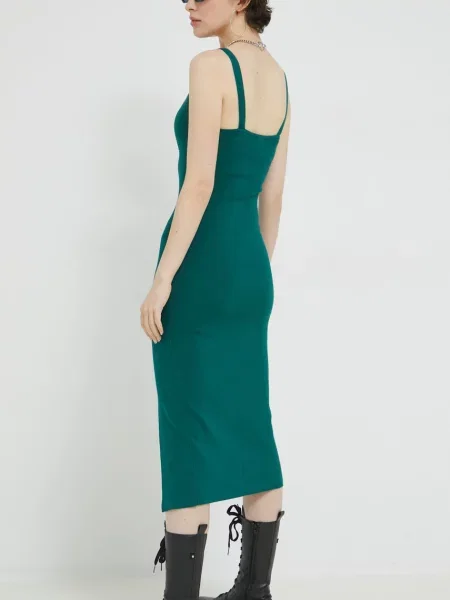 Šaty Abercrombie & Fitch midi zelená