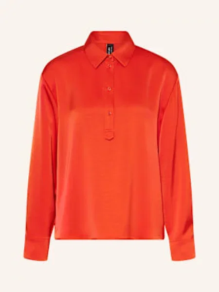 Marc Cain Bluzka Z Satyny rot czerwona