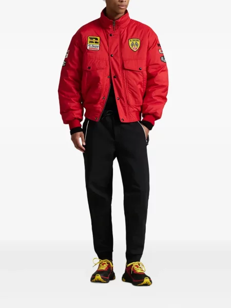 Slip de baie Polo Ralph Lauren alergare cu cordon cu imagine alb