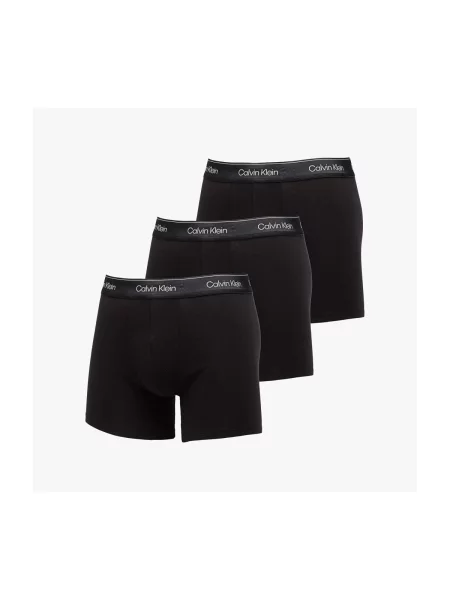 Boxerky Calvin Klein Brief 3 pairs black w/heavenly iris logo/black w čierna