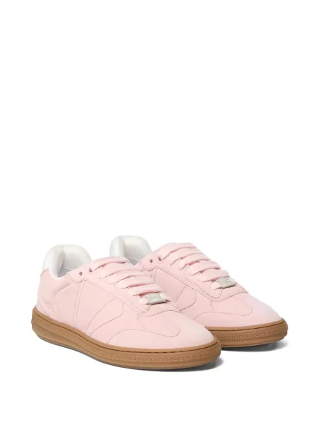 Sneakerși Versace din piele de căprioară roz