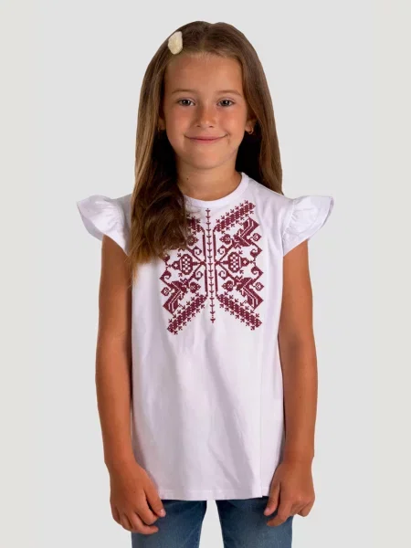 Детская рубашка Folk Moda белая
