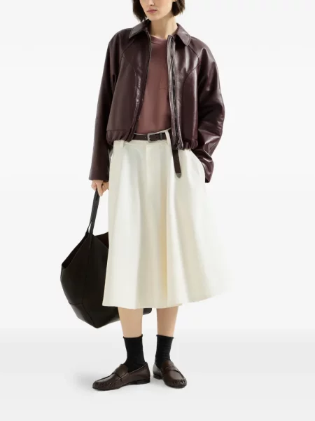 Tricou Brunello Cucinelli din jerseu maro