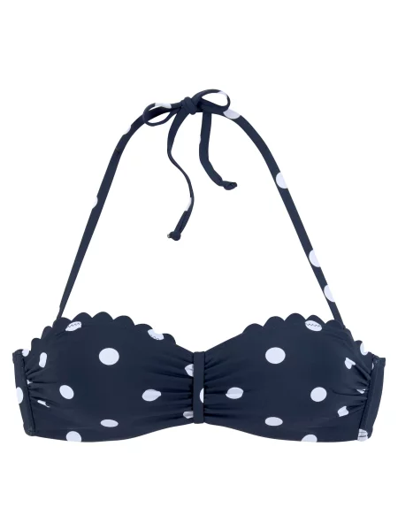 LASCANA Bikini zgornji del mornarska bela