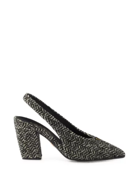Pantofi cu toc Prada slingback negru