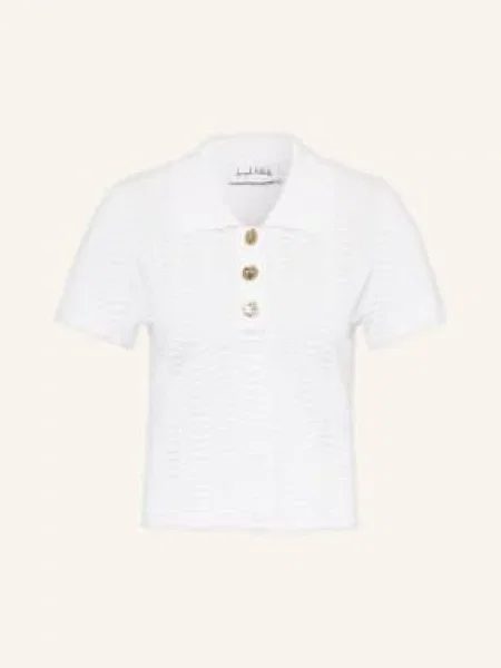 Joseph Ribkoff Dzianinowa Koszulka Polo weiss biała