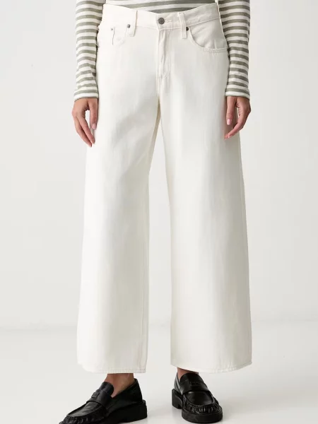 Levi's blugi wide leg pentru femei MIDDY WIDE LEG bej