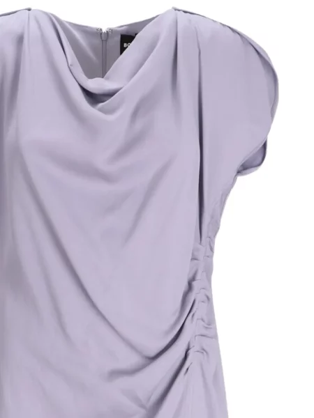 Rochie Boss cu volane violet