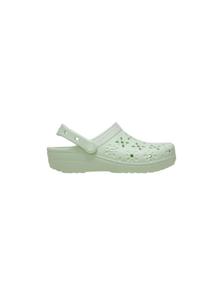 Pantofi Crocs cu model floral clasici verde