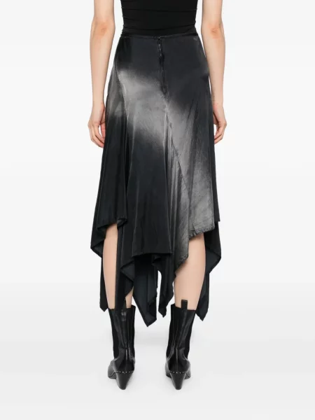 Fustă Yohji Yamamoto asimetrică gri