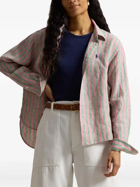 Ριγέ δερμάτινος κάλτσες Polo Ralph Lauren με κορδόνι μαύρο