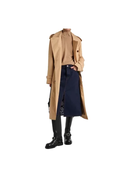 Sweter z golfem Burberry wełniany do golfa beżowy