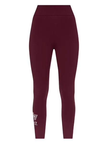 Leggings Ea7 Emporio Armani cu imagine roșu